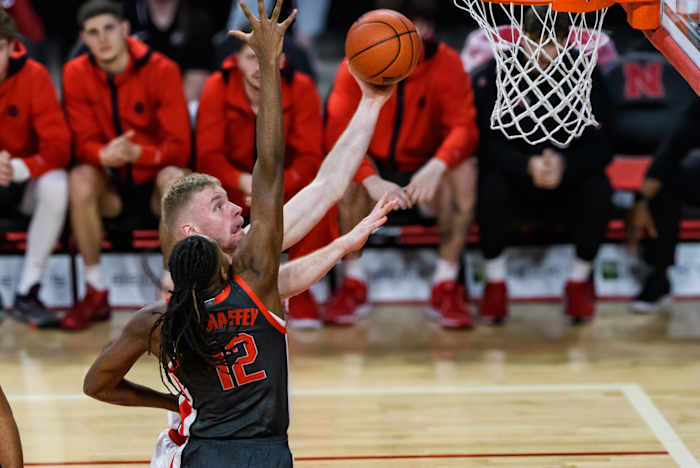 Nebraska's Rienk Mast scored a team-high 34 points and had 10 rebounds.